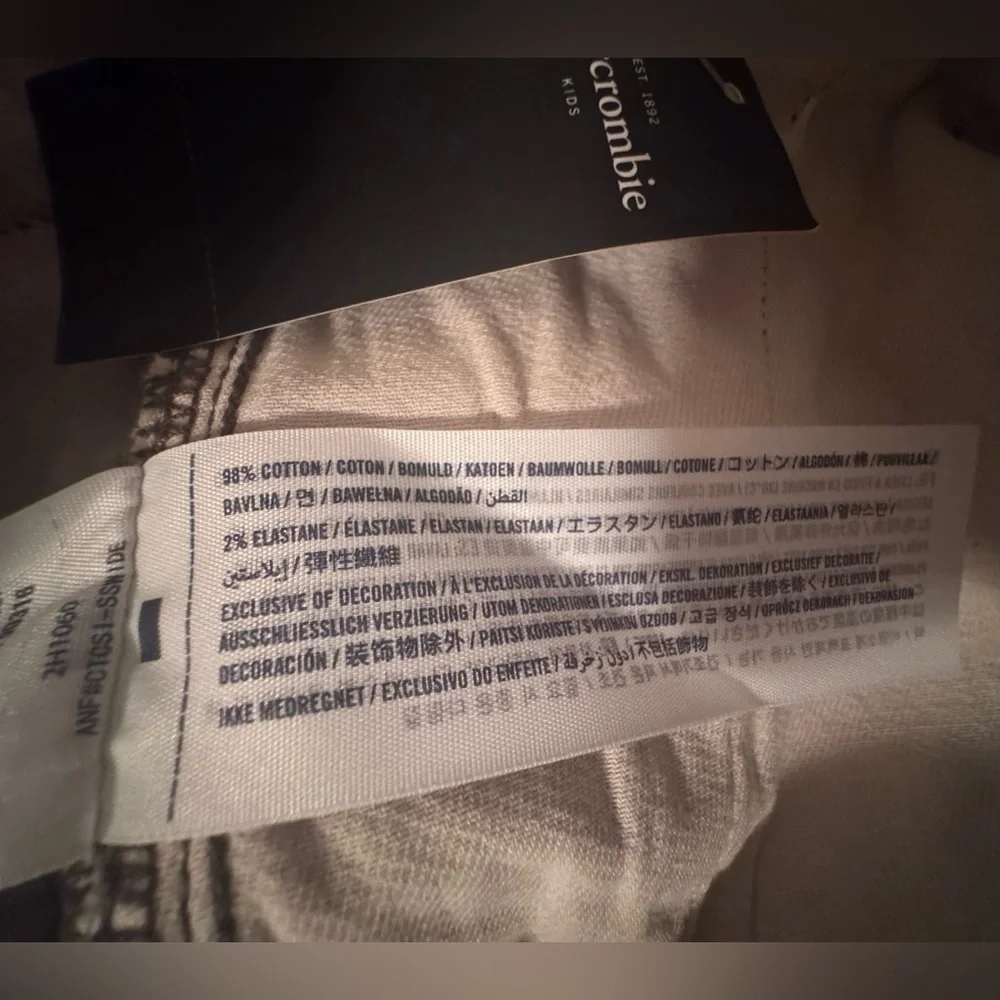 Abercrombie Kids Green Camouflage Cargo Shorts